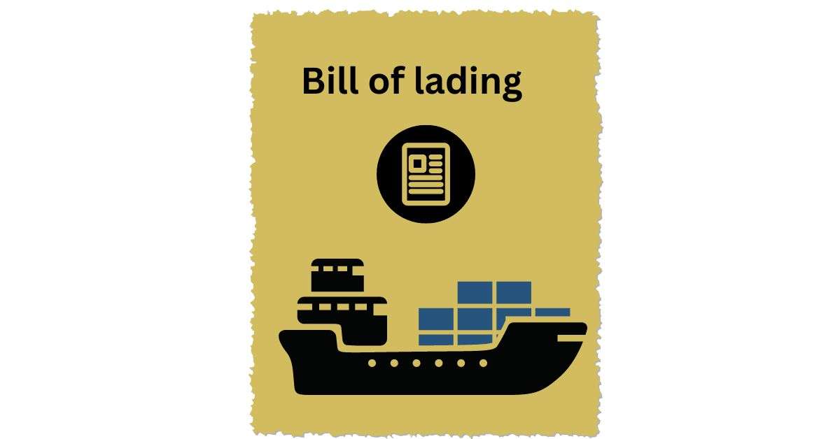 common terms used in bill of lading